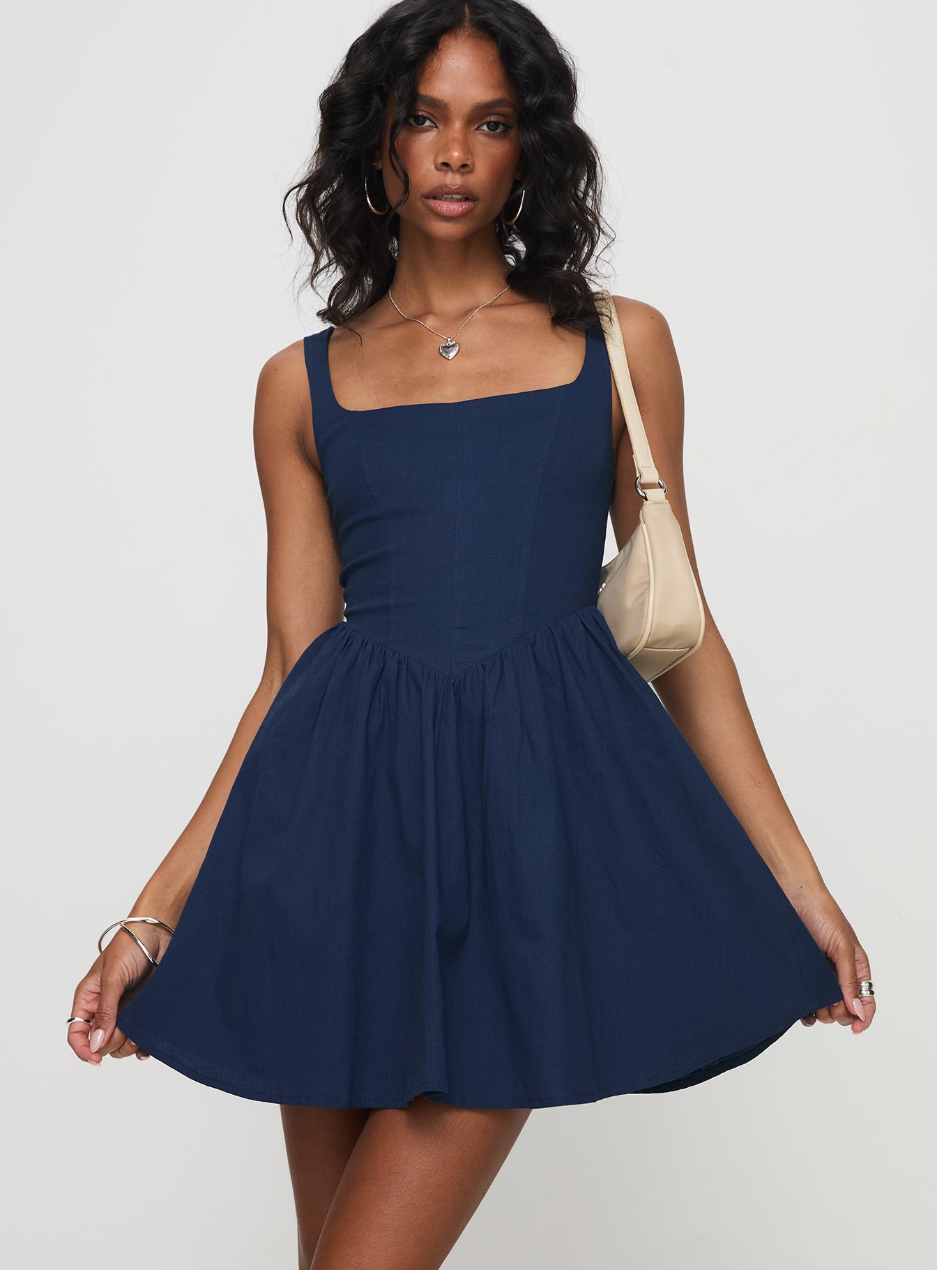 Martie Mini Dress Navy | Princess Polly Martie Mini Dress Navy | Princess Polly