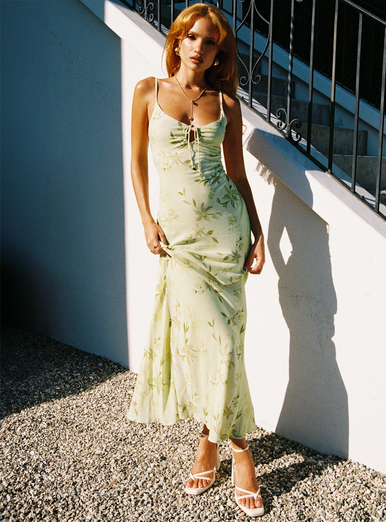 Lauraline Maxi Dress Green / Floral | Princess Polly Lauraline Maxi Dress Green / Floral | Princess Polly