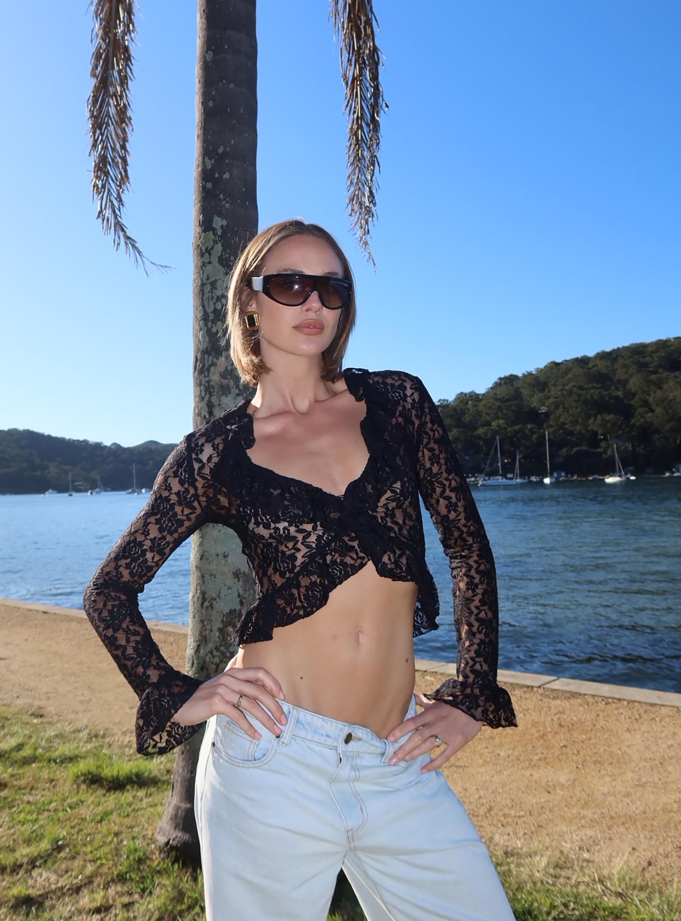 Long Nights Long Sleeve Top Onyx