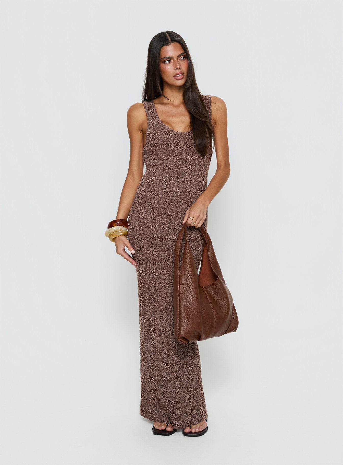 Imirisa Scoop Knit Maxi Dress S | M | Mocha | Womens | Princess Polly