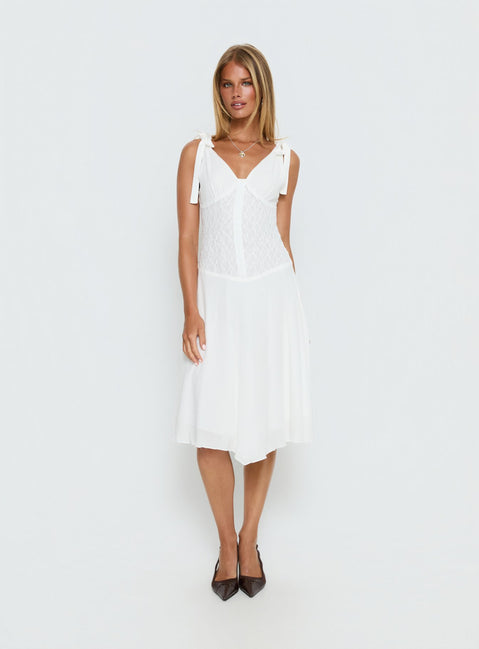 Danira Midi Dress White | Princess Polly Danira Midi Dress White | Princess Polly