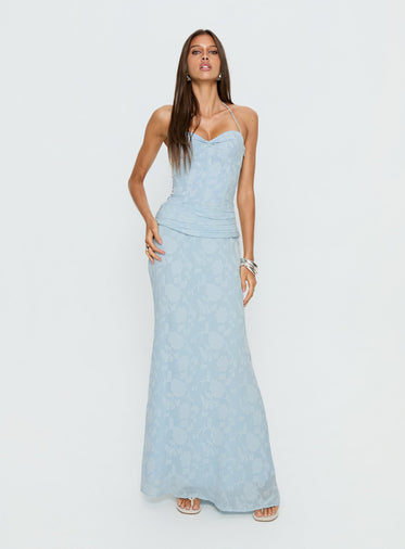 Blue Floral Maxi Dresses Blue Floral Maxi Dresses