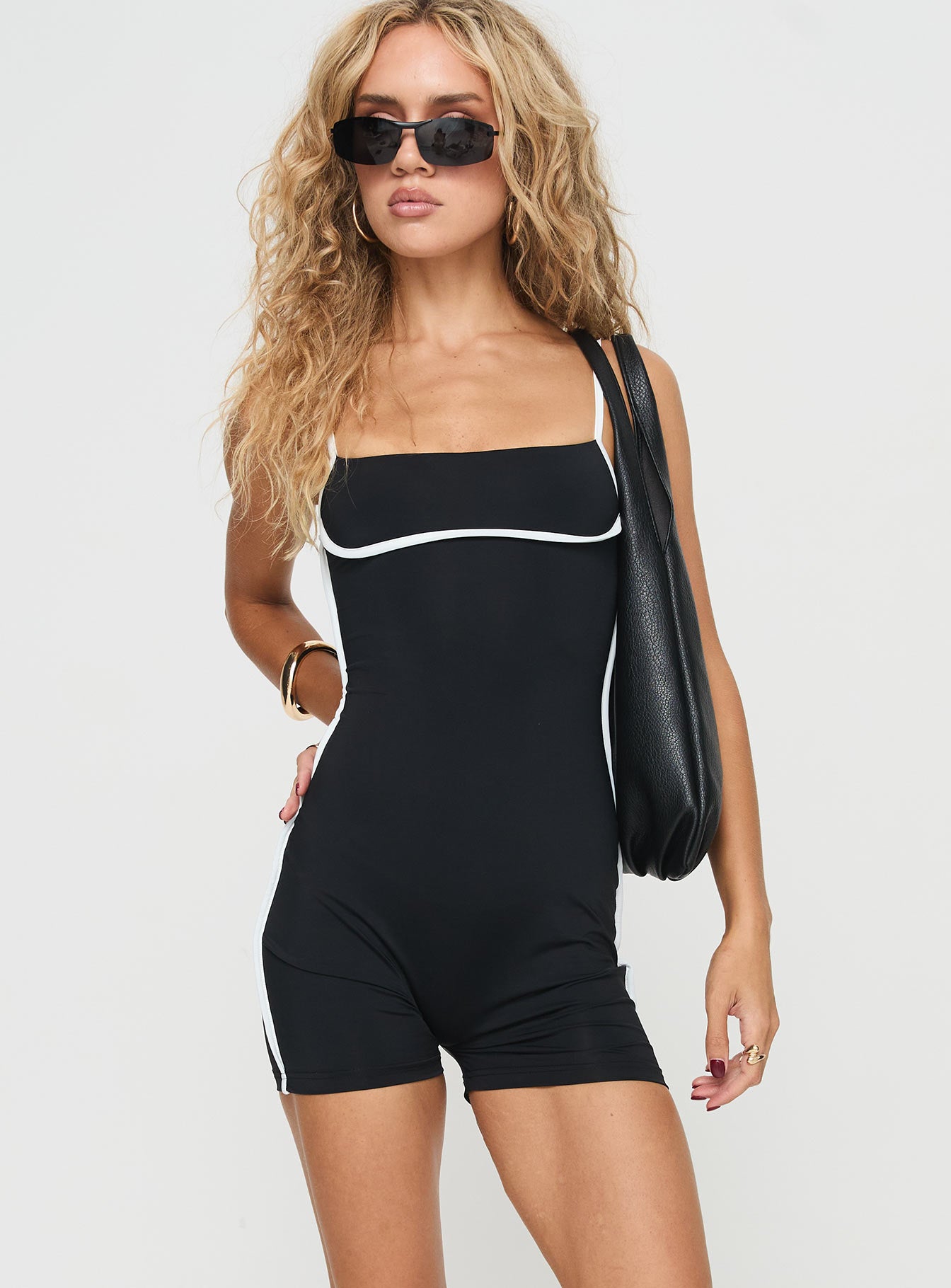 Maidenwell contrast romper black