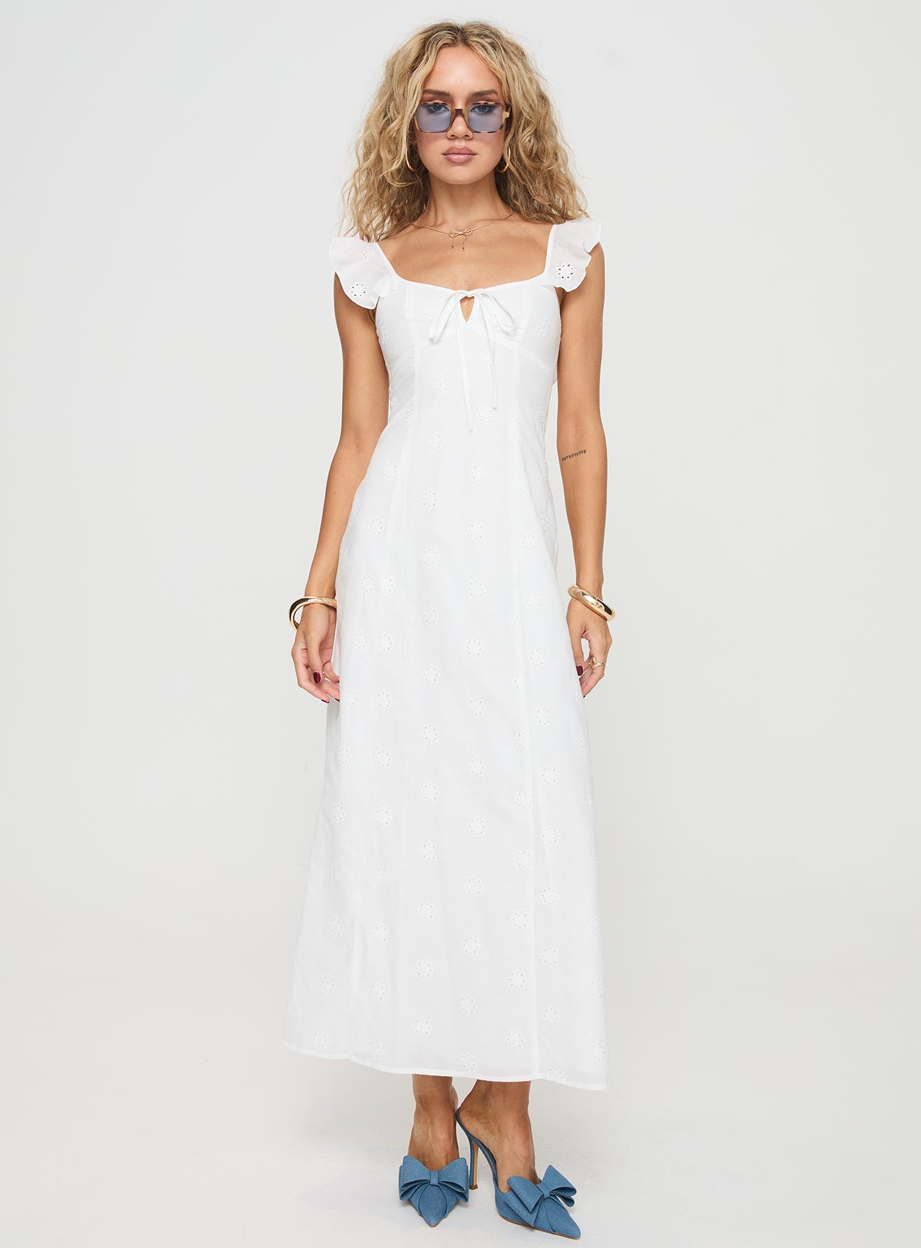 Lombardi maxi dress white