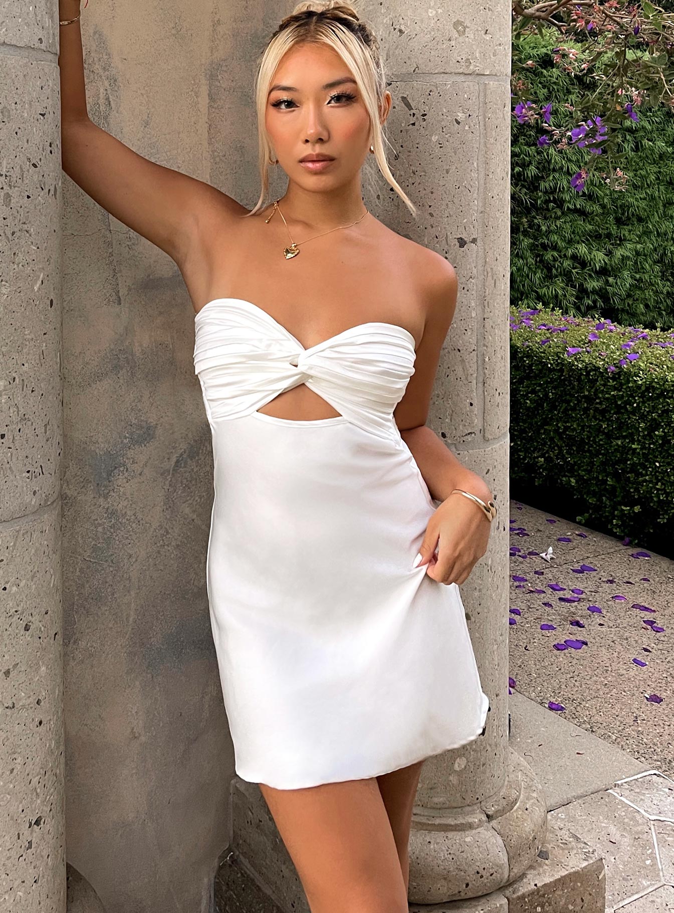 Princess Polly Women's Shellie Strapless Minidress - White - Mini Dresses Princess Polly Women's Shellie Strapless Minidress - White - Mini Dresses