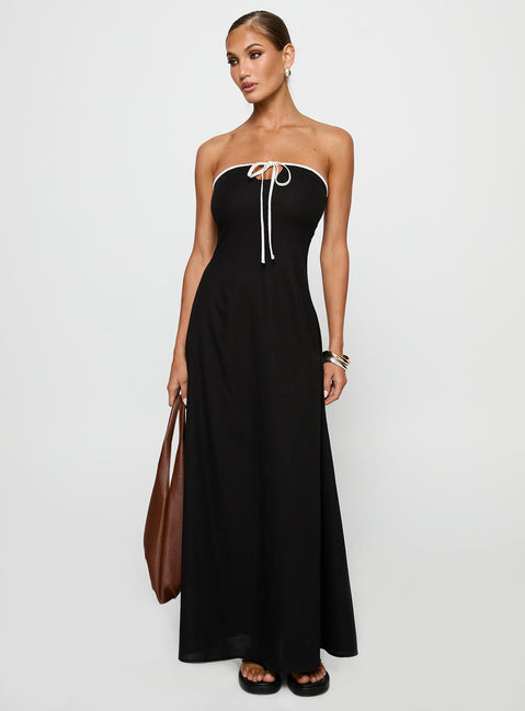 strapless dress jewelry Bijou Strapless Maxi Dress | Black | Womens