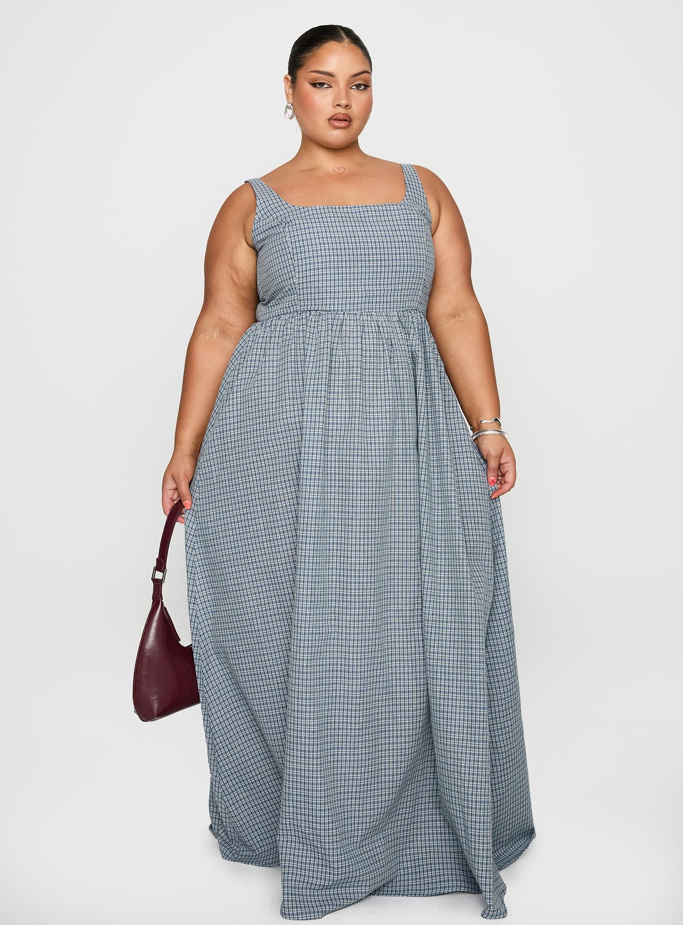 cartmel check maxi dress Cartmel Check Maxi Dress Black | Cream | Black | Cream | Womens