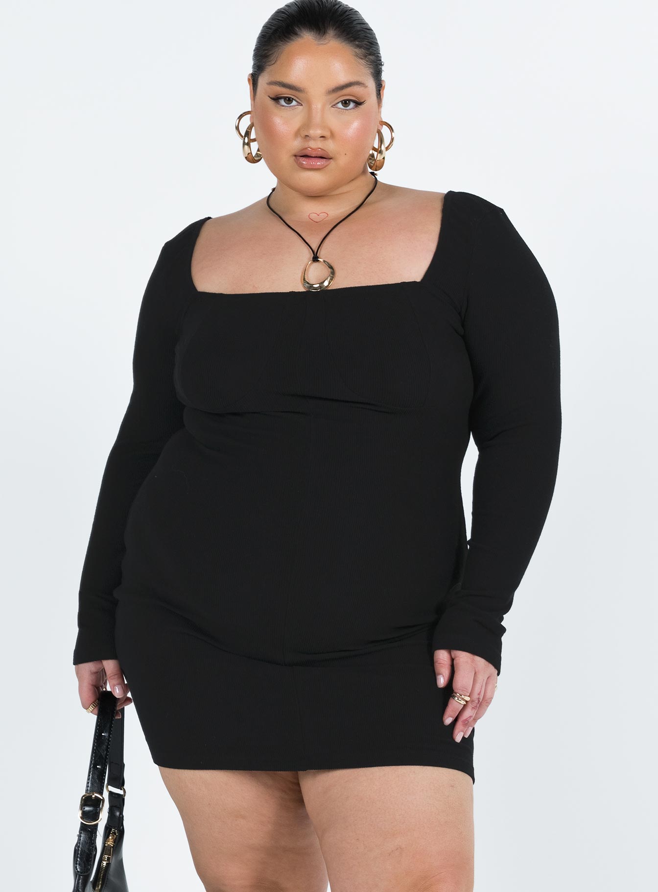 Denielle Mini Dress Black Curve