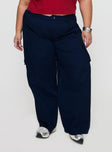 Major General Cargo Pant Navy Low Rise Pants 