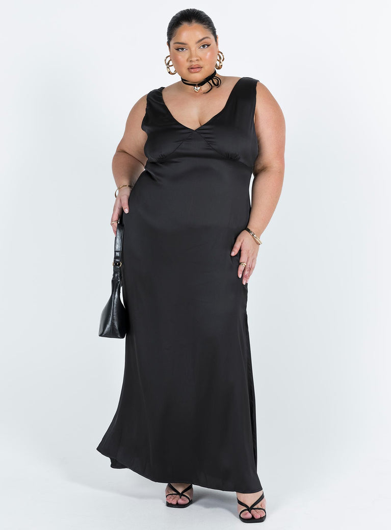 product Princess Polly Cowl Neck  Lynsey Midi Dress Black Curve