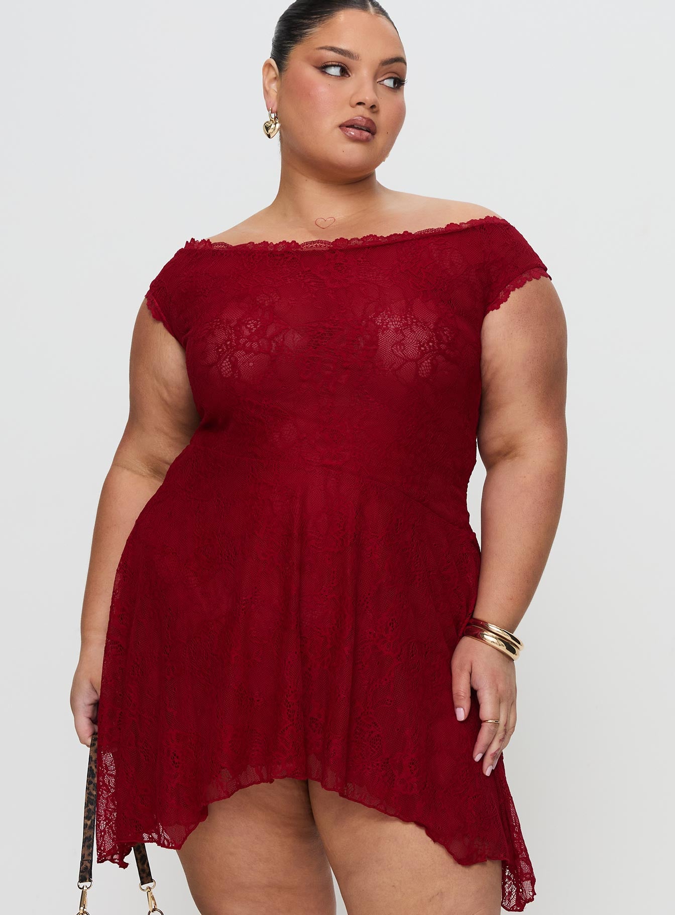 La Dolce Vita Lace Mini Dress Red | Princess Polly La Dolce Vita Lace Mini Dress Red | Princess Polly