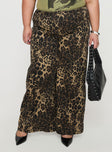 product Princess Polly Low Rise Pants  Pantar Low Rise Pants Leopard Curve