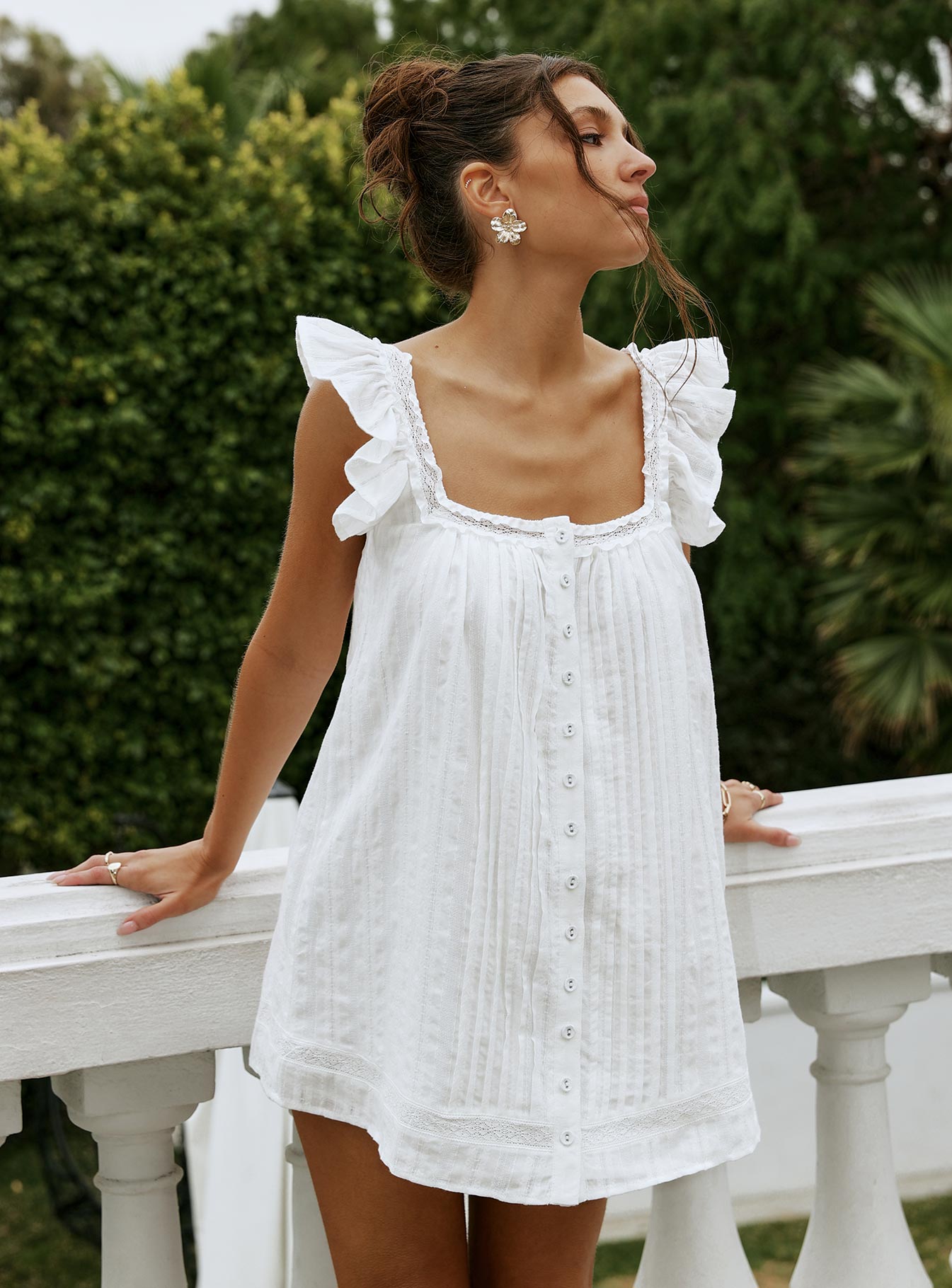 princess polly summer dresses Summerland Broiderie Mini Dress White