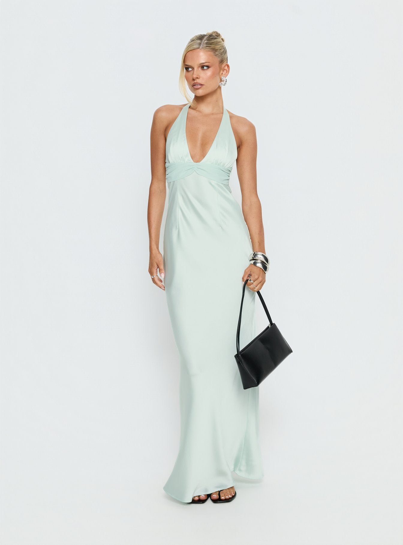 Odyssa Halter Maxi Dress Mint Green | Princess Polly Odyssa Halter Maxi Dress Mint Green | Princess Polly