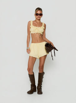 Midnight Sugar Frill Shorts Butter