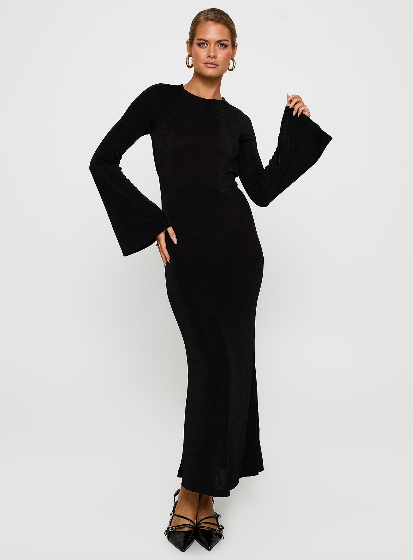 Amersham Long Sleeve Maxi Dress Black | Princess Polly Amersham Long Sleeve Maxi Dress Black | Princess Polly