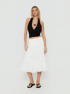Silver Springs Midi Skirt White