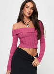 Looking For Love Long Sleeve Top Pink