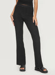 Princess Polly High Rise  Anneke Pants Black