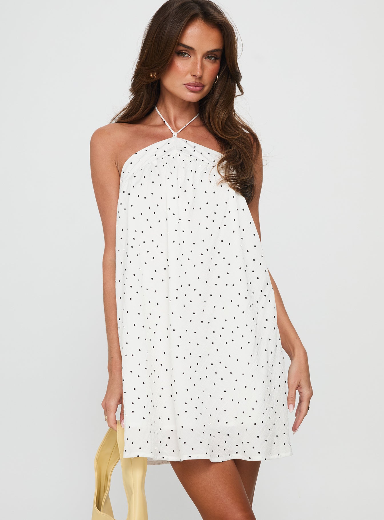 princess polly polka dot dress Moonlit Mini Dress | White polka | Womens