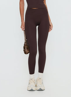 Stride Active Invisible Scrunch Leggings Brown