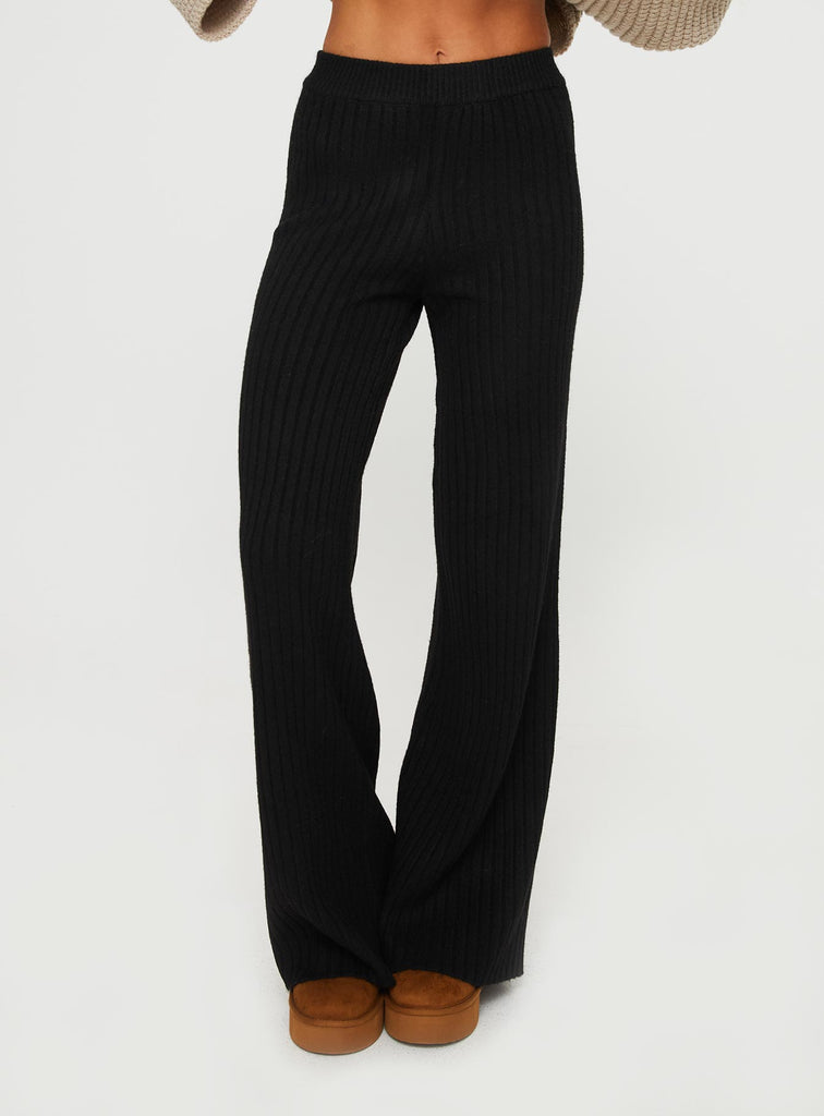 Montana Knit Pants Black | Princess Polly