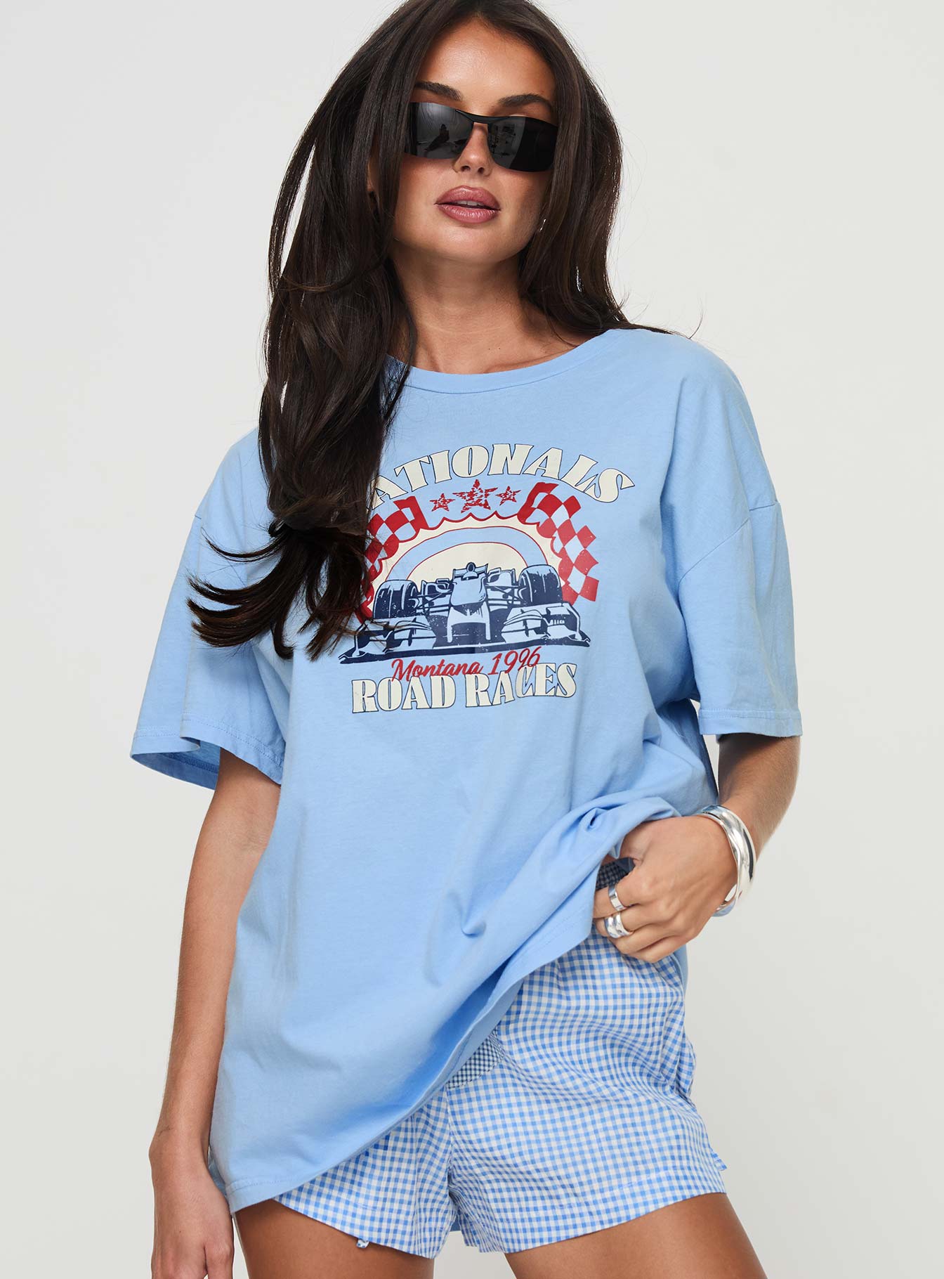 Races 1996 oversized tee blue