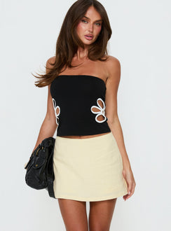 Gigi Linen Blend Skort Lemon