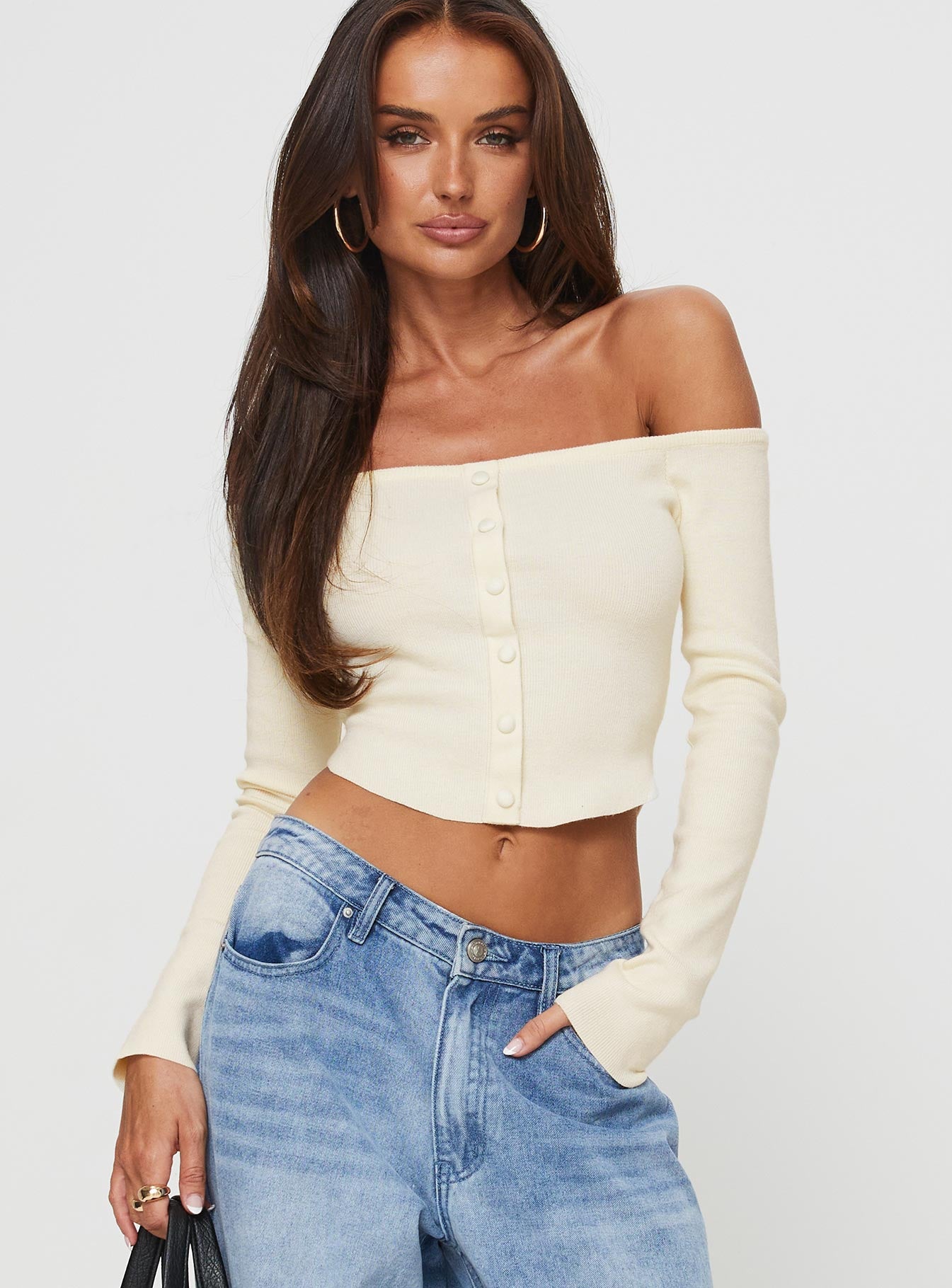 Eldoria long sleeve top cream