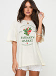 product Princess Polly Half Sleeves Crew Neck  Local Produce Tee White