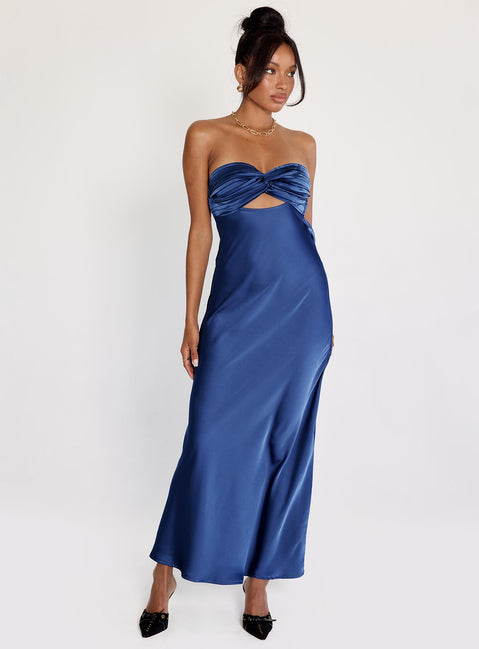 Faviola Strapless Maxi Dress | Blue | Womens | Princess Polly Faviola Strapless Maxi Dress | Blue | Womens | Princess Polly