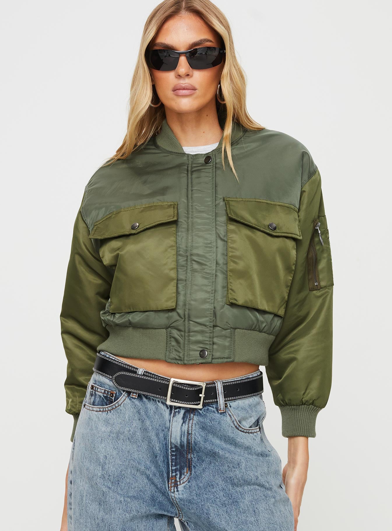 Milener utility bomber jacket olive