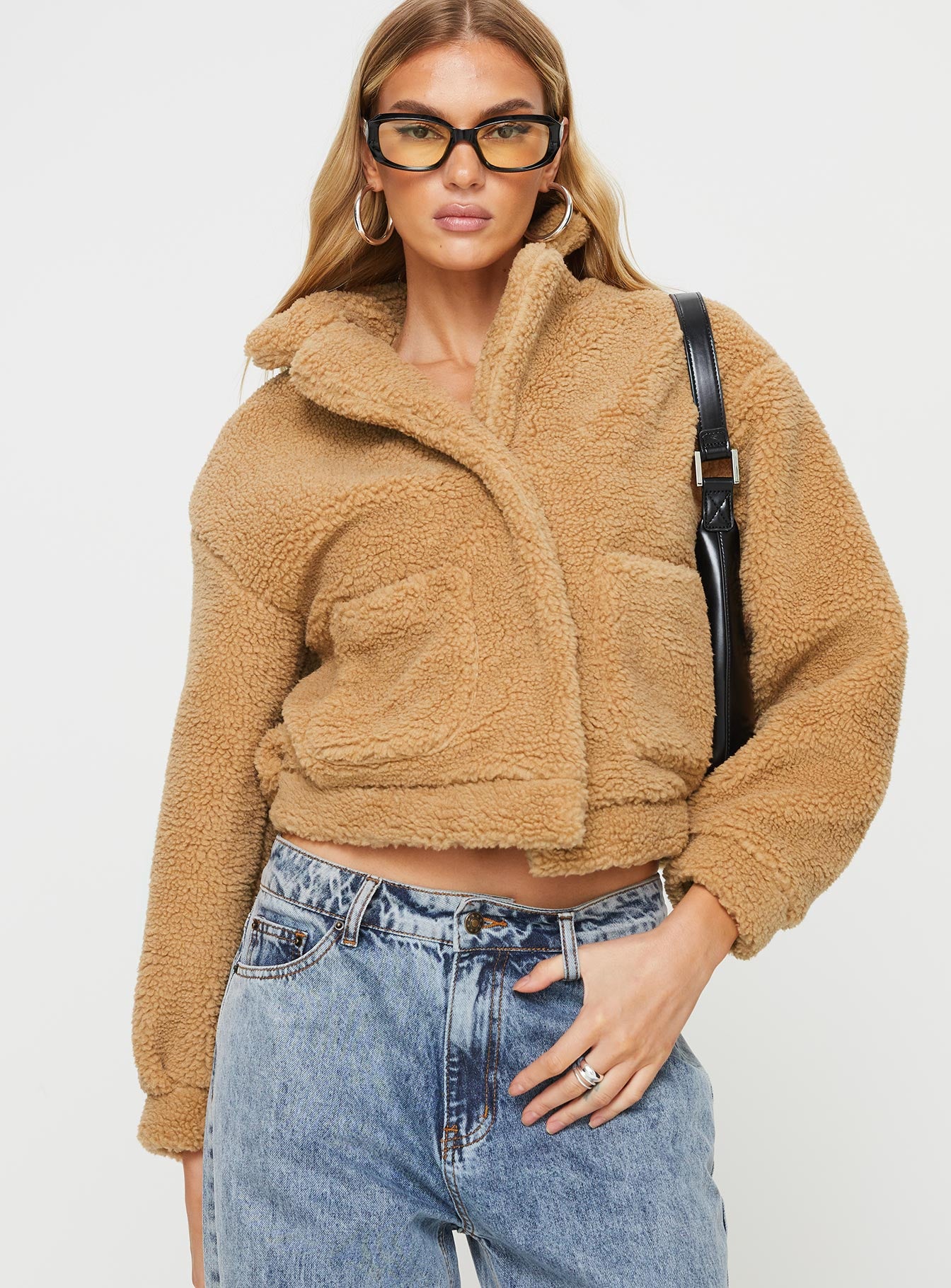 Magda teddy jacket brown