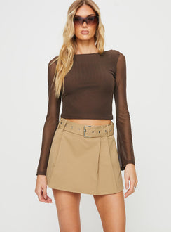 product Lio Pleated Mini Skirt Beige Princess Polly  Mini Skirts 