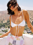 Lelani Ruched Bikini Top White