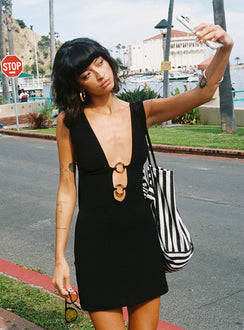 steward halter mini dress black alain.jannette on LTK
