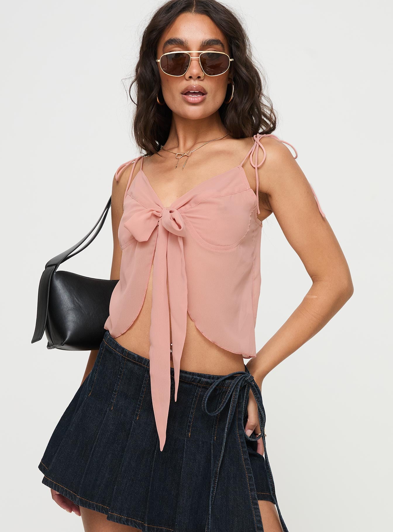 Rica bow top pink