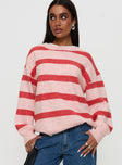 Ryanna Sweater Pink / Red Stripe