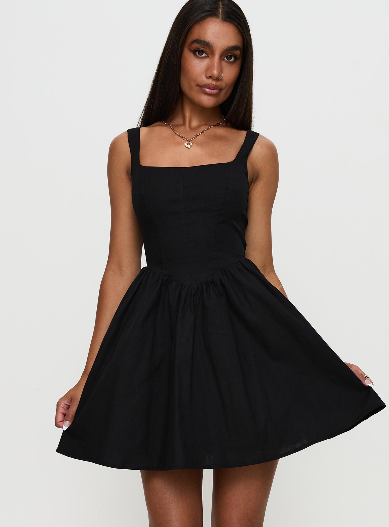 Martie Mini Dress Black | Princess Polly Martie Mini Dress Black | Princess Polly