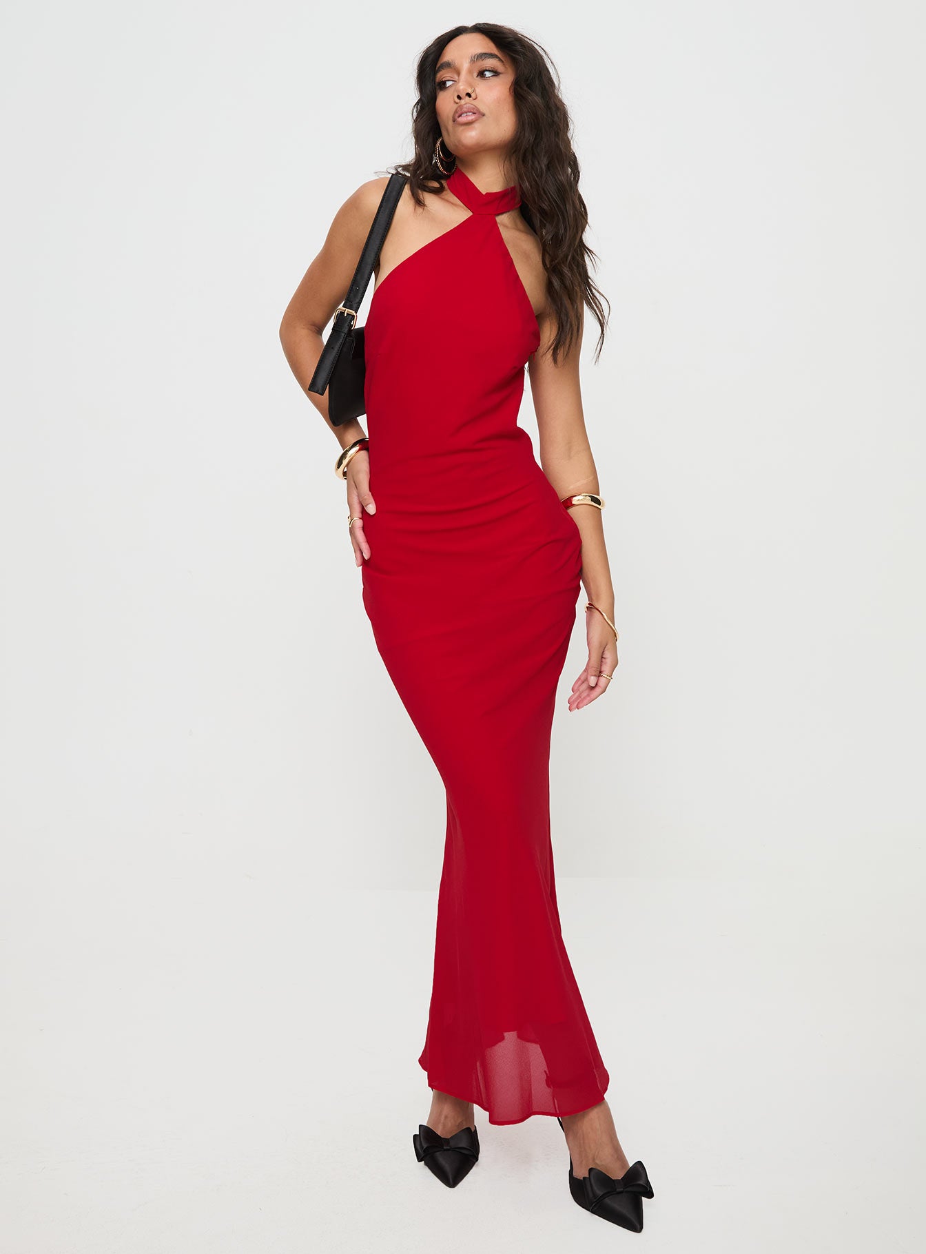 Abriela maxi dress red