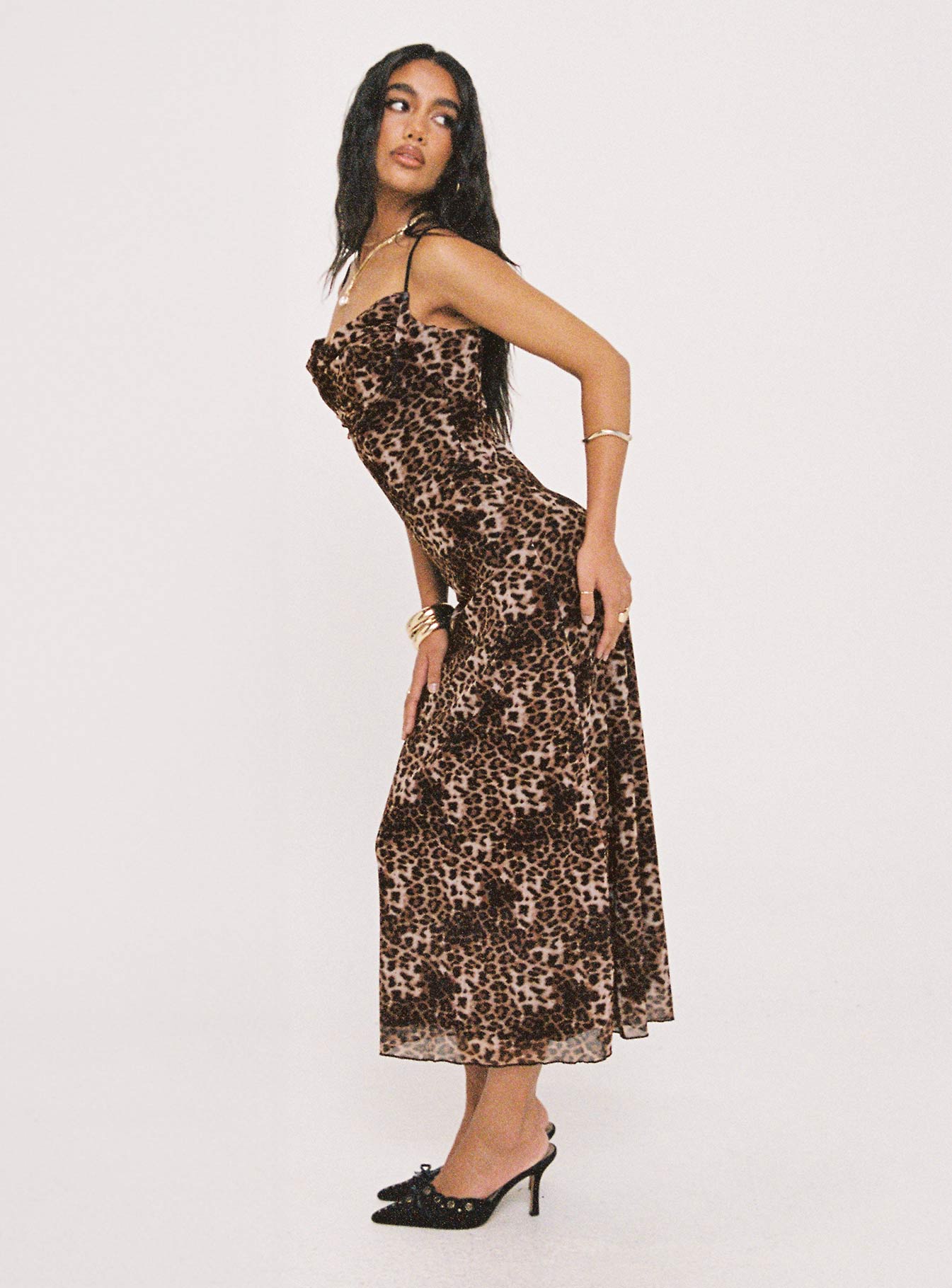 princess polly leopard dress Zuba Mini elasticated shoulders Good stretch Nellie Mini Dress Leopard |