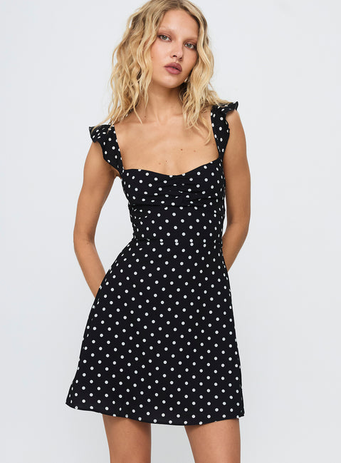 princess polly polka dot dress Landon Mini Dress Black | Polka Dot | Black | Polka Dot | Womens