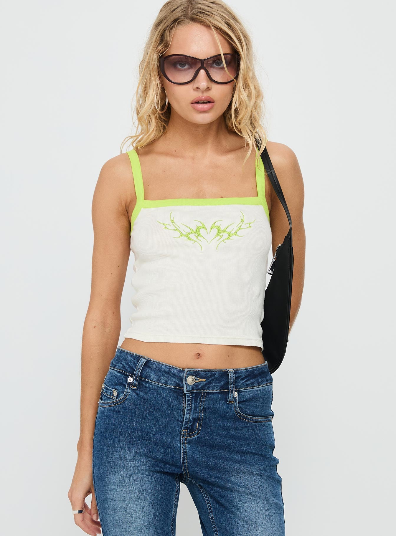 Heatrstruck Graphic Tank Top White