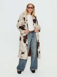 Winter Breeze Faux Fur Coat Multi