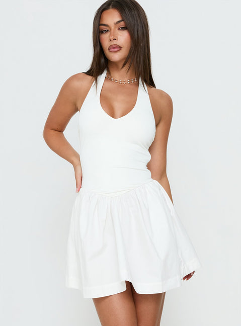 princess polly white halter dress Allyce Halter Mini Dress | White | Womens