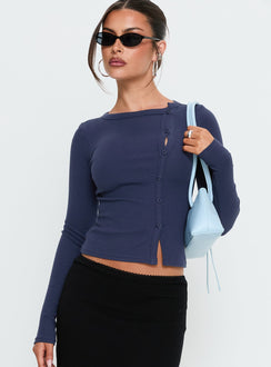 Passoni Long Sleeve Top Navy