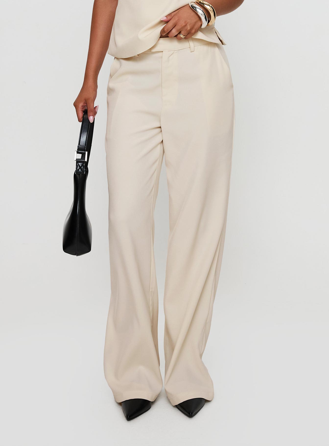Irresistible Wide Leg Pant Cream | Princess Polly Irresistible Wide Leg Pant Cream | Princess Polly