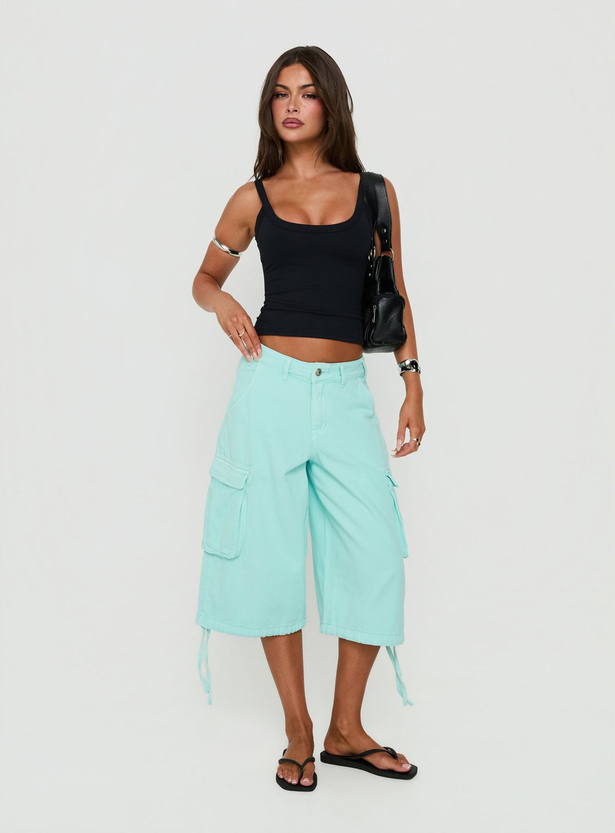 Hudsen Longline Cargo Shorts Turquoise