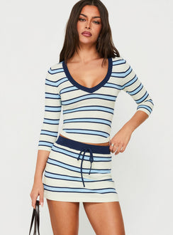 Kissie Knit Skort Multi Stripe