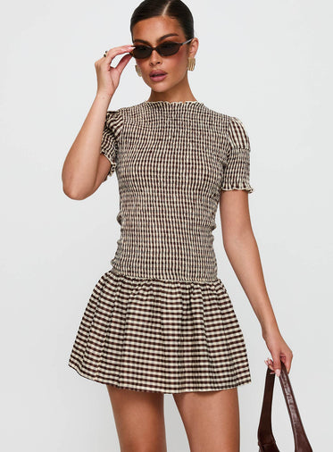 Gingham Mini Dresses